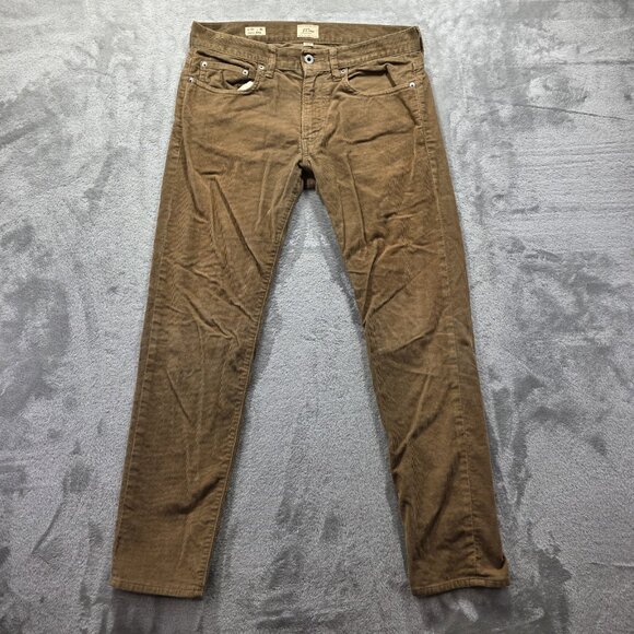 J.Crew Corduroy Pants Men's Brown Size 30x30 Style 484 Slim-fit pant 5 Pocket - Picture 1 of 12